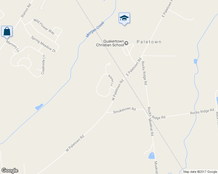 map of restaurants, bars, coffee shops, grocery stores, and more near 1000 Arbour Lane in Quakertown