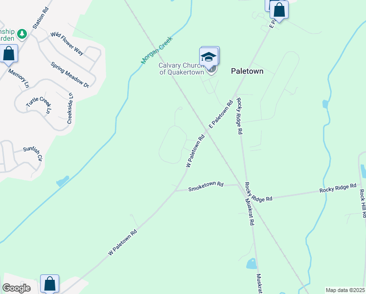 map of restaurants, bars, coffee shops, grocery stores, and more near 1000 Arbour Lane in Quakertown