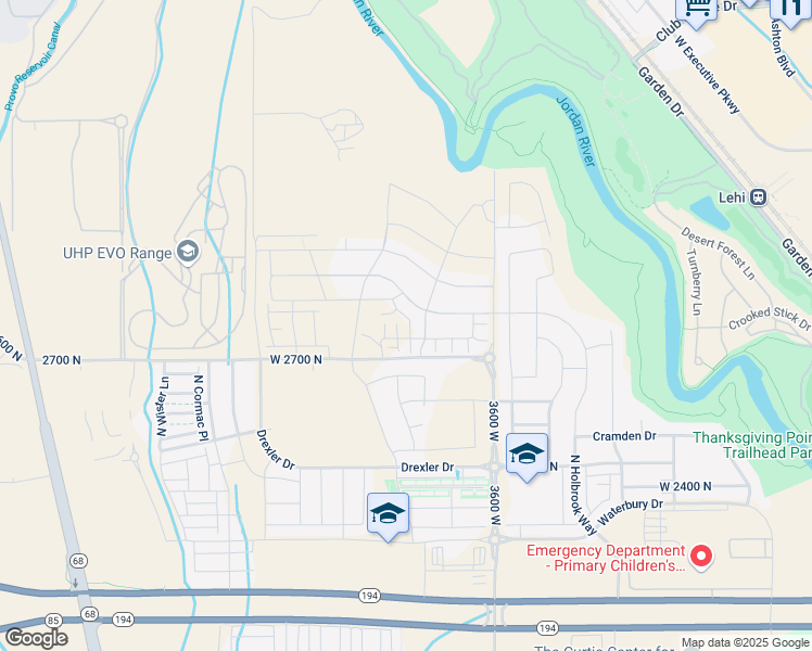 map of restaurants, bars, coffee shops, grocery stores, and more near in Lehi