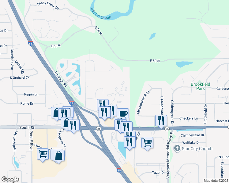map of restaurants, bars, coffee shops, grocery stores, and more near 207 Winery Lane in Lafayette