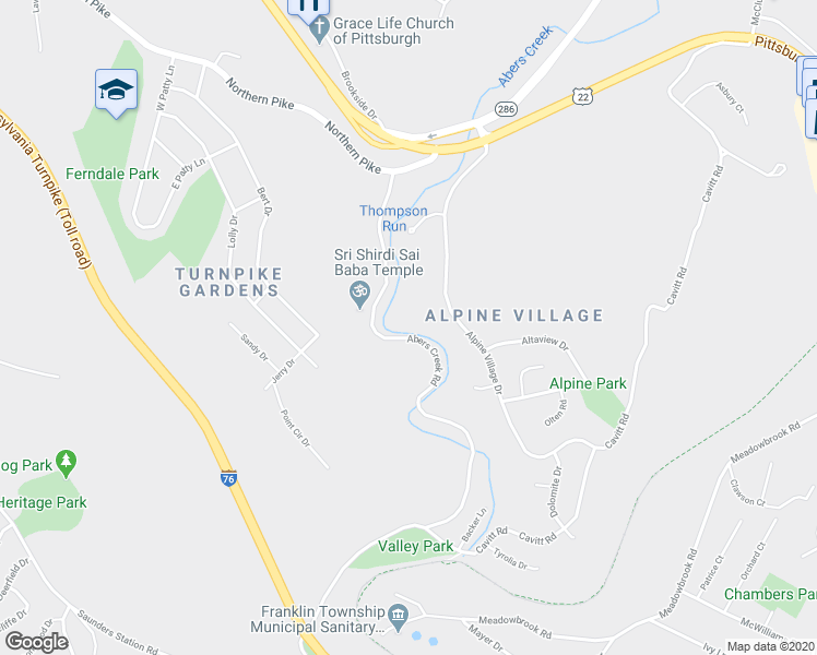 map of restaurants, bars, coffee shops, grocery stores, and more near 1397 Abers Creek Road in Monroeville