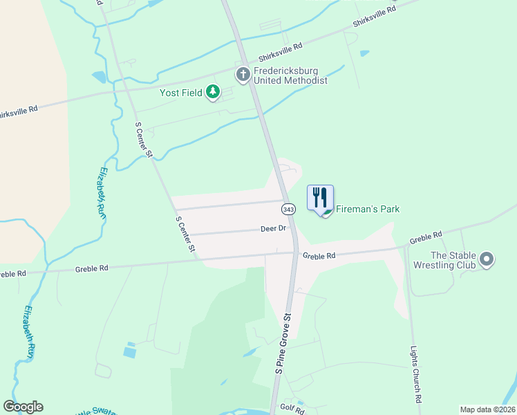 map of restaurants, bars, coffee shops, grocery stores, and more near 116 Elk Drive in Lebanon