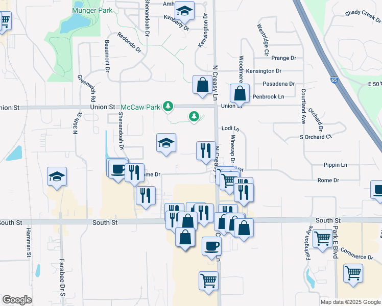 map of restaurants, bars, coffee shops, grocery stores, and more near 3770 Ashley Oaks Drive in Lafayette