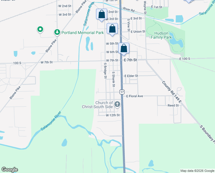 map of restaurants, bars, coffee shops, grocery stores, and more near 959 South Bridge Street in Portland