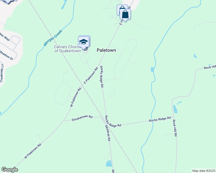 map of restaurants, bars, coffee shops, grocery stores, and more near 81 Rocky Ridge Road in Quakertown