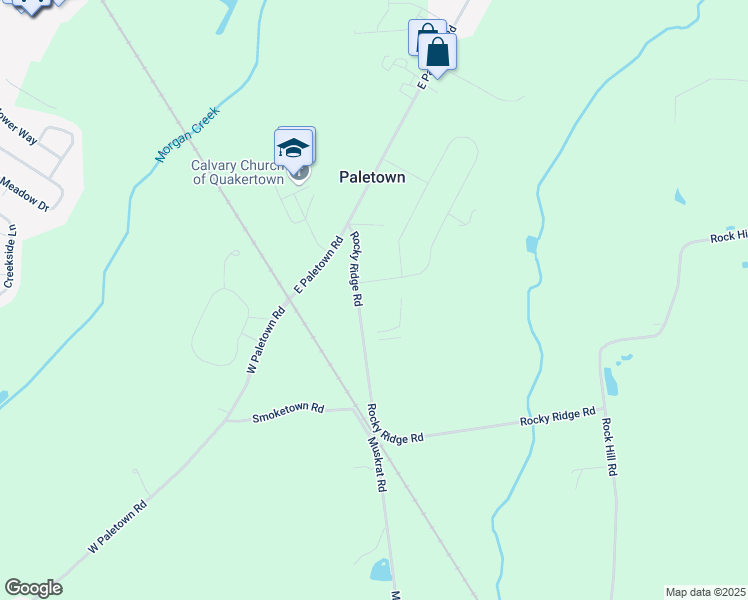 map of restaurants, bars, coffee shops, grocery stores, and more near 81 Rocky Ridge Road in Quakertown