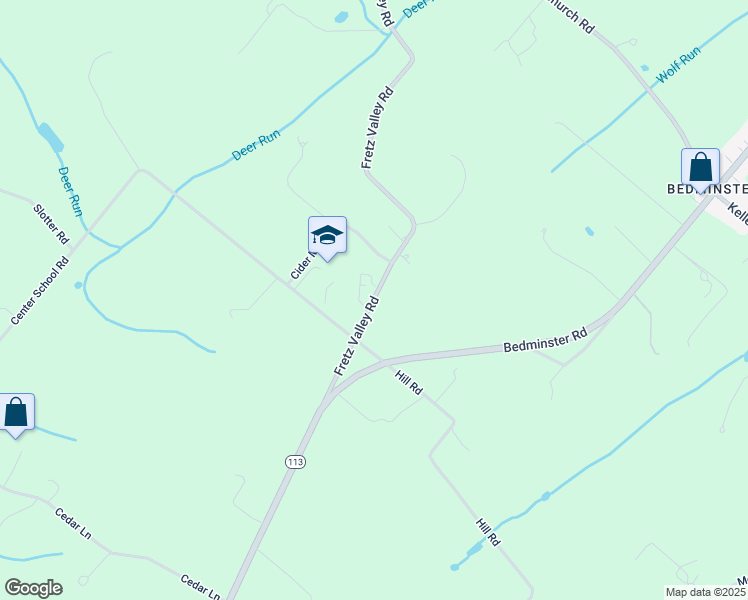 map of restaurants, bars, coffee shops, grocery stores, and more near 2953 Fretz Valley Road in Perkasie