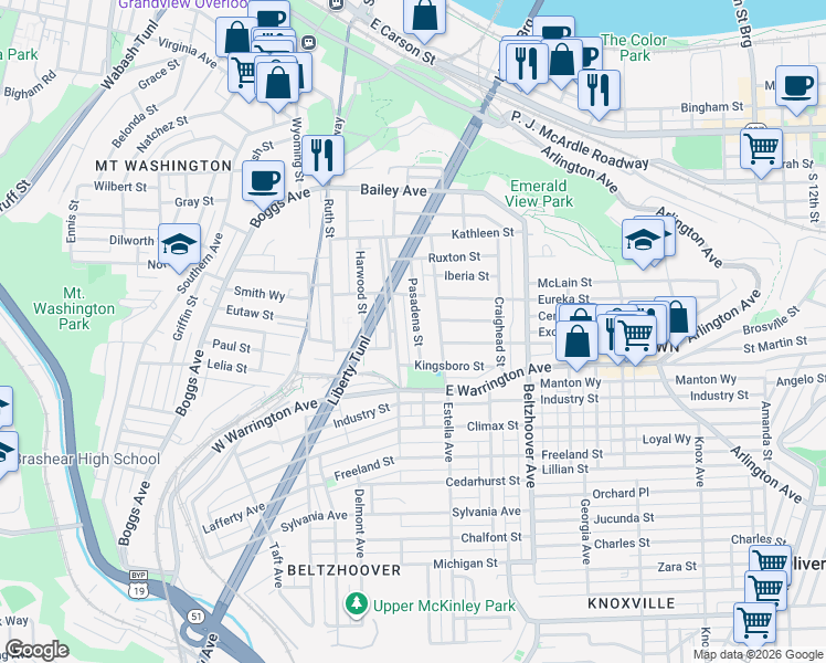 map of restaurants, bars, coffee shops, grocery stores, and more near 87 Haberman Avenue in Pittsburgh