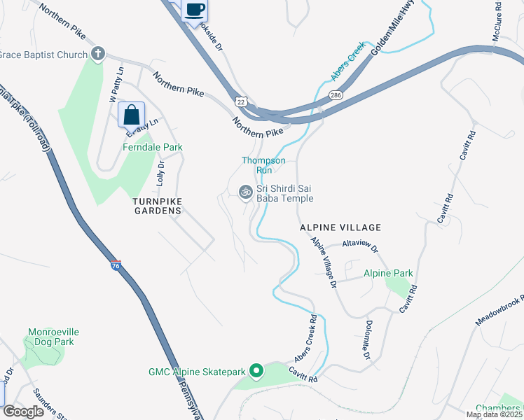 map of restaurants, bars, coffee shops, grocery stores, and more near 1448 Abers Creek Road in Monroeville