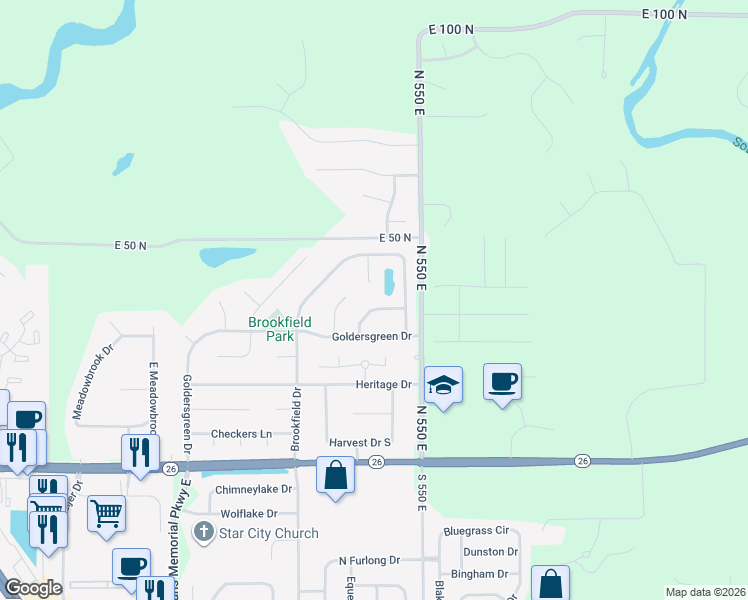 map of restaurants, bars, coffee shops, grocery stores, and more near 66 Gelder Ct in Lafayette