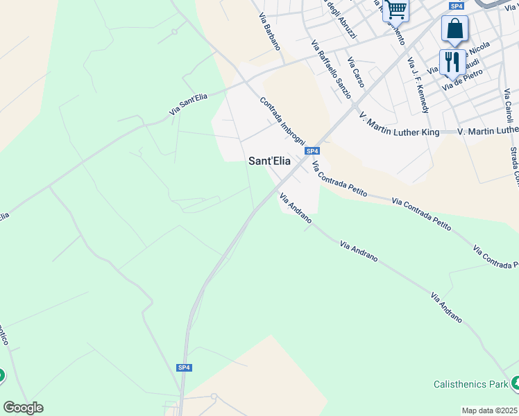 map of restaurants, bars, coffee shops, grocery stores, and more near 14 SP4 in Provincia di Lecce