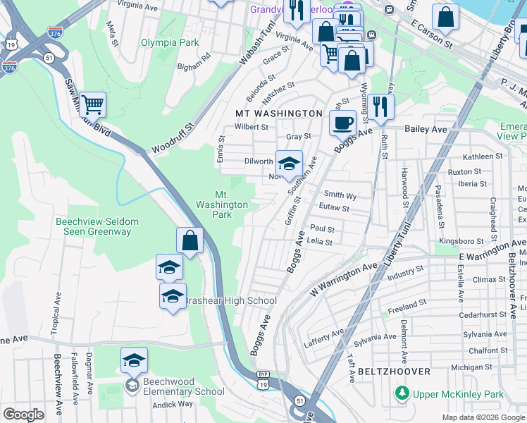 map of restaurants, bars, coffee shops, grocery stores, and more near 29 Chess Street in Pittsburgh
