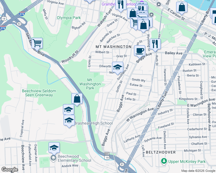 map of restaurants, bars, coffee shops, grocery stores, and more near 29 Chess Street in Pittsburgh