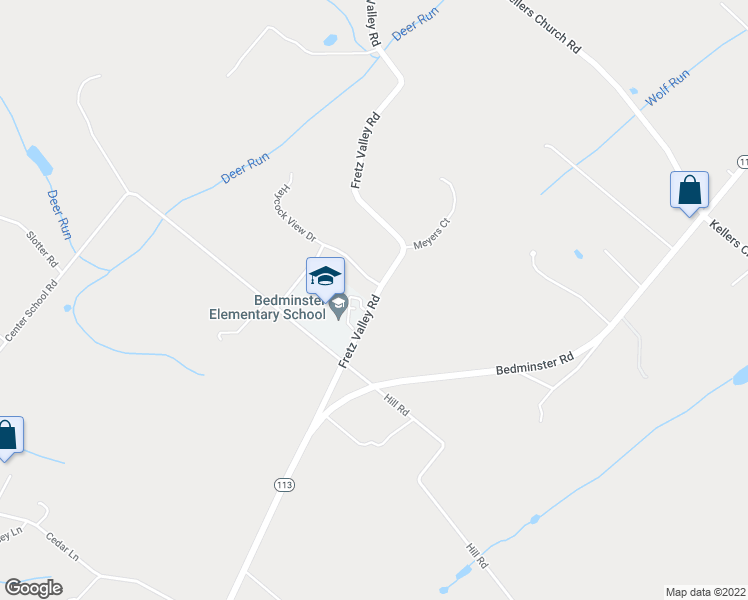 map of restaurants, bars, coffee shops, grocery stores, and more near 2950 Fretz Valley Road in Perkasie