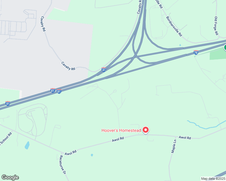 map of restaurants, bars, coffee shops, grocery stores, and more near 63 Hoover Drive in Jonestown