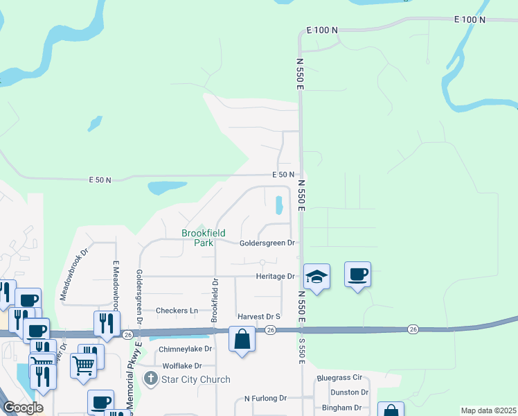 map of restaurants, bars, coffee shops, grocery stores, and more near 66 Gelder Ct in Lafayette