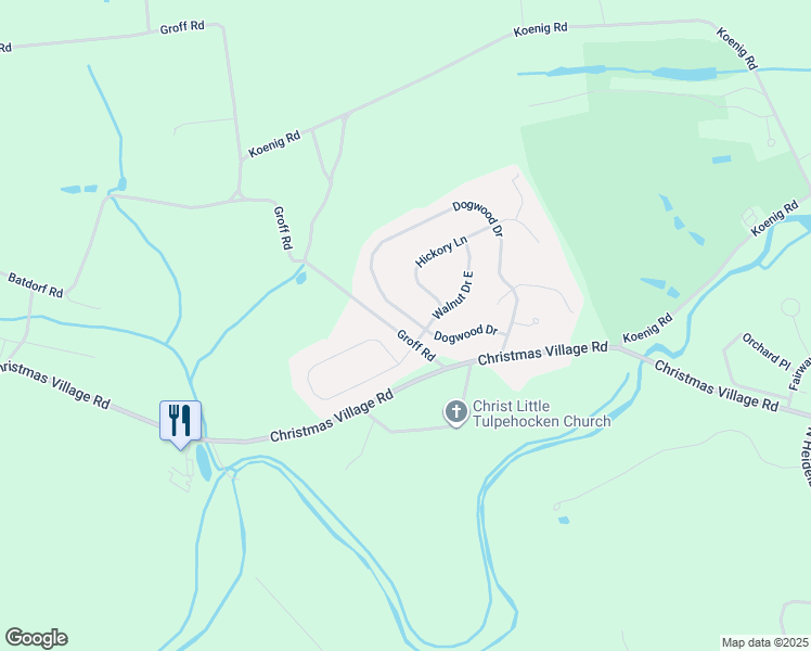 map of restaurants, bars, coffee shops, grocery stores, and more near 165 Dogwood Dr in Bernville