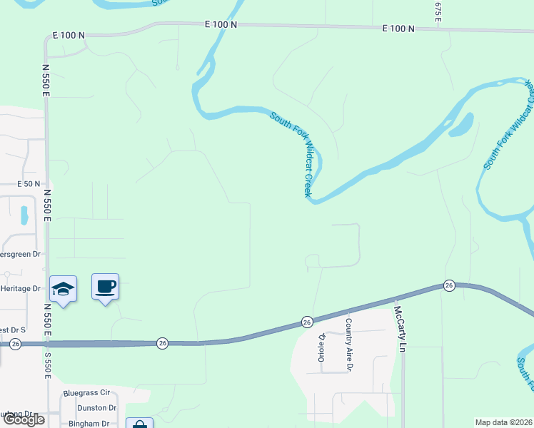 map of restaurants, bars, coffee shops, grocery stores, and more near 233 Pineview Lane in Lafayette