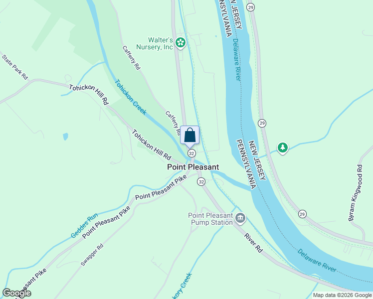 map of restaurants, bars, coffee shops, grocery stores, and more near 9 River Road in Bucks County