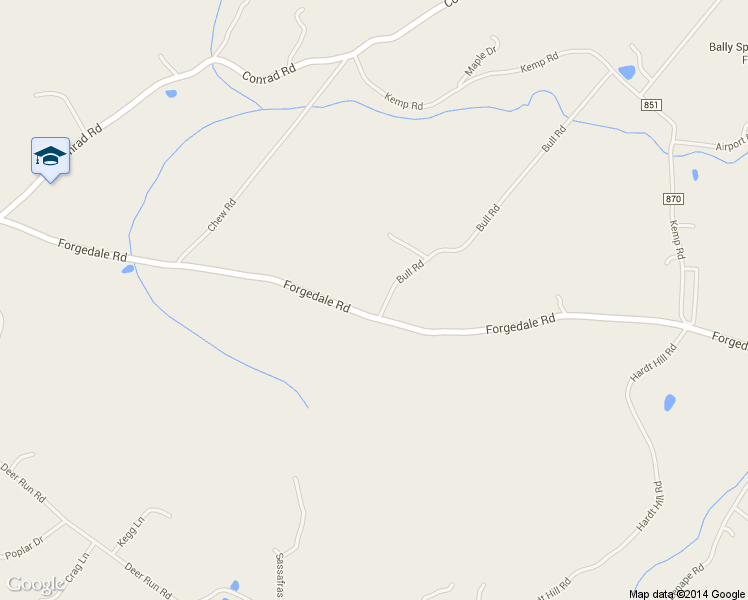 map of restaurants, bars, coffee shops, grocery stores, and more near 204 Forgedale Road in Barto