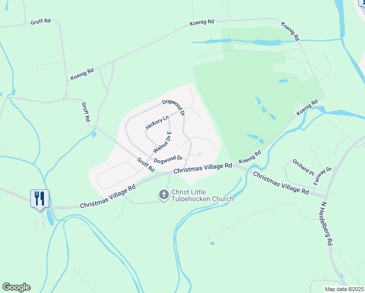 map of restaurants, bars, coffee shops, grocery stores, and more near 64 Heidelberg Court in Bernville