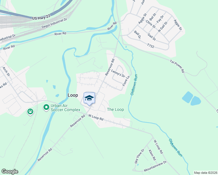 map of restaurants, bars, coffee shops, grocery stores, and more near 225 Fiore Lane in Hollidaysburg