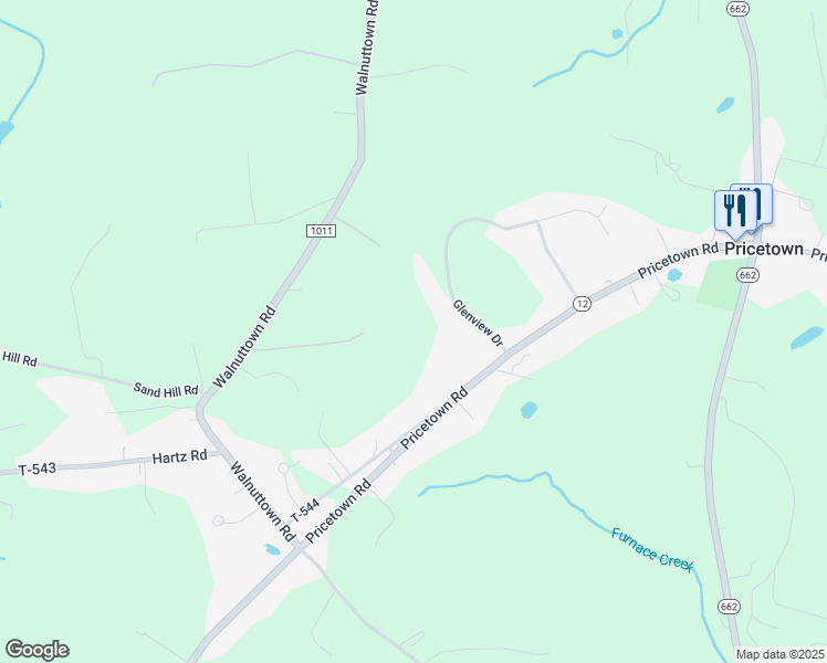 map of restaurants, bars, coffee shops, grocery stores, and more near 3600 Pricetown Road in Fleetwood