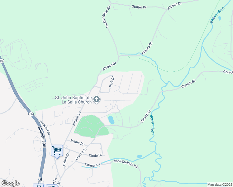 map of restaurants, bars, coffee shops, grocery stores, and more near 102 Park Drive in Delmont