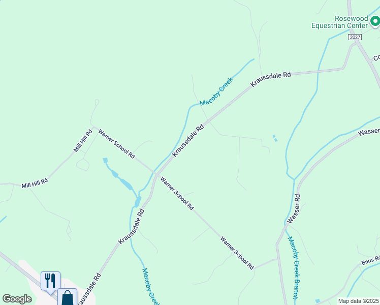 map of restaurants, bars, coffee shops, grocery stores, and more near 2094 Kraussdale Rd in East Greenville