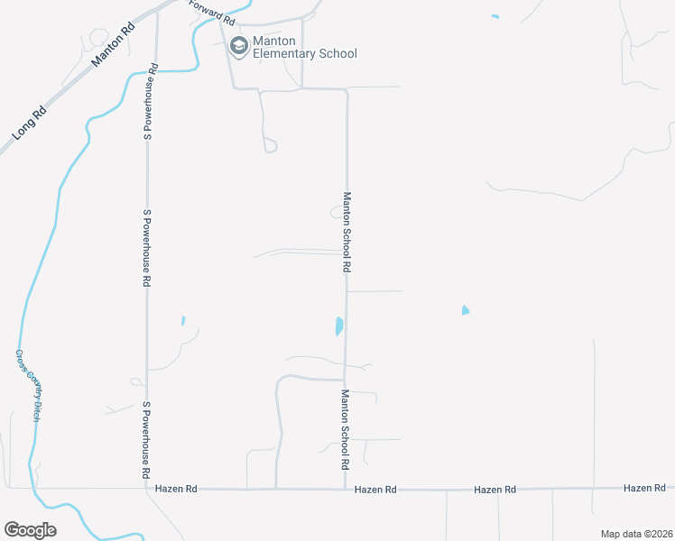 map of restaurants, bars, coffee shops, grocery stores, and more near 21775 Manton School Road in Manton