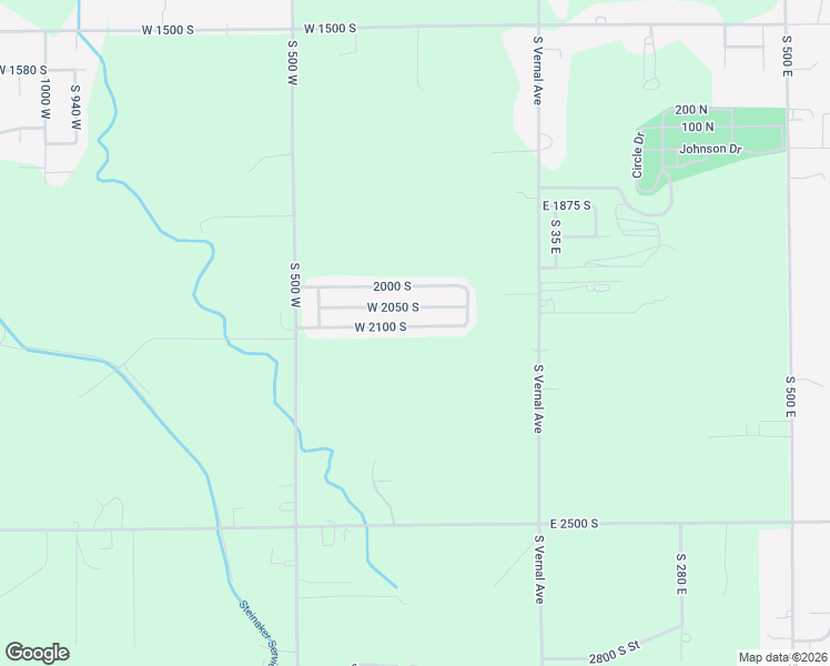 map of restaurants, bars, coffee shops, grocery stores, and more near 259 West 2100 South in Vernal