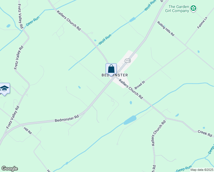 map of restaurants, bars, coffee shops, grocery stores, and more near 3093 Bedminster Road in Perkasie
