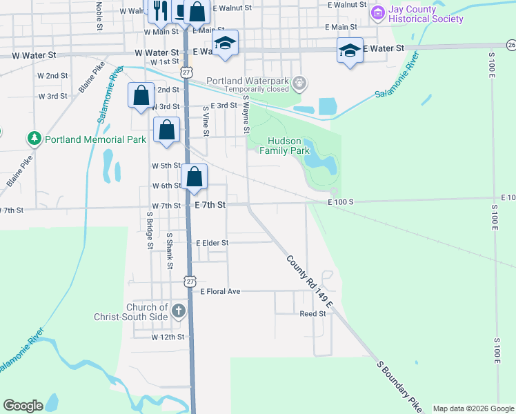 map of restaurants, bars, coffee shops, grocery stores, and more near 431 East 7th Street in Portland