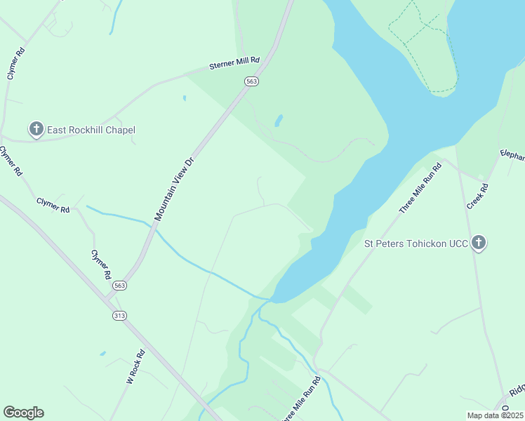 map of restaurants, bars, coffee shops, grocery stores, and more near 2387 East Rock Road in Perkasie