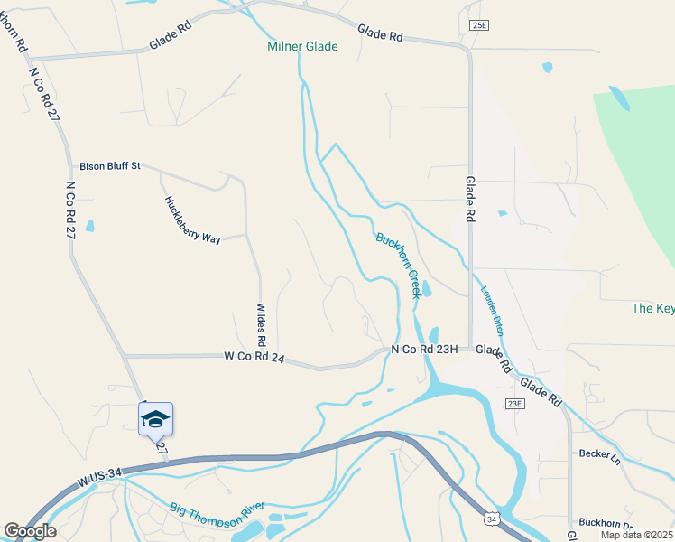 map of restaurants, bars, coffee shops, grocery stores, and more near 3117 Elevado Court in Loveland
