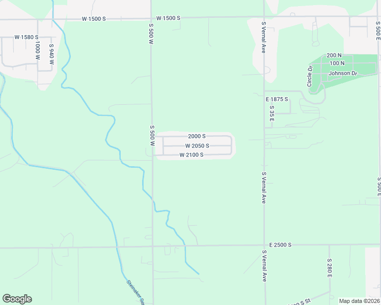 map of restaurants, bars, coffee shops, grocery stores, and more near 332 West 2100 South in Vernal