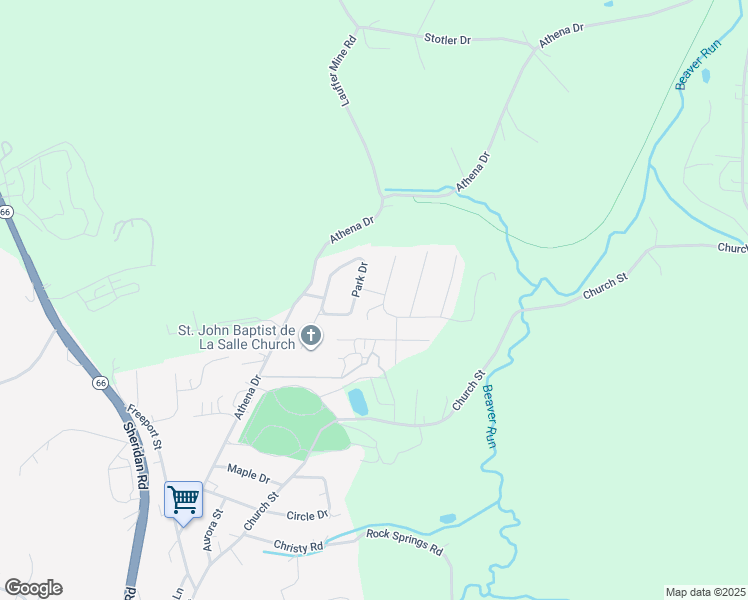 map of restaurants, bars, coffee shops, grocery stores, and more near 102 Park Drive in Delmont