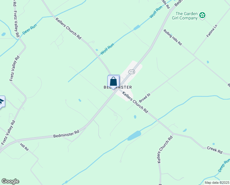 map of restaurants, bars, coffee shops, grocery stores, and more near 3093 Bedminster Road in Bucks County