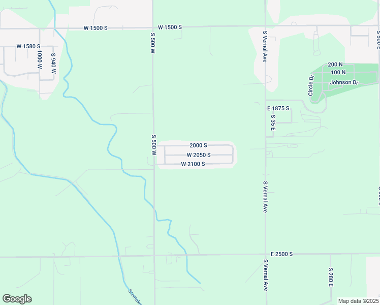 map of restaurants, bars, coffee shops, grocery stores, and more near 346 West 2050 South in Vernal
