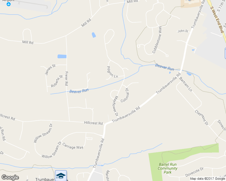 map of restaurants, bars, coffee shops, grocery stores, and more near 1132 Colony Drive in Quakertown