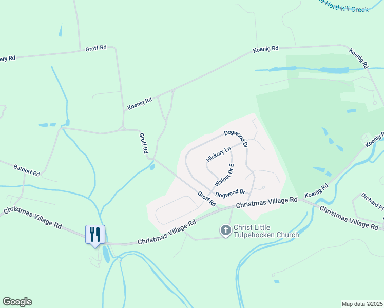 map of restaurants, bars, coffee shops, grocery stores, and more near 122 Dogwood Drive in Bernville