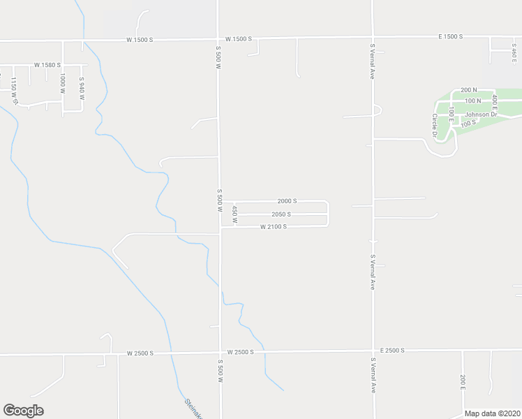 map of restaurants, bars, coffee shops, grocery stores, and more near 374 2050 South in Vernal