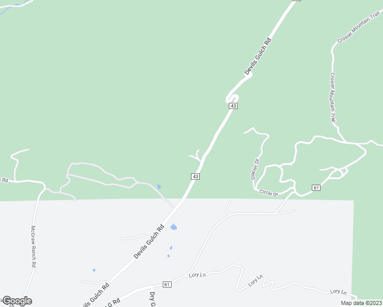 map of restaurants, bars, coffee shops, grocery stores, and more near 3501 Devils Gulch Road in Estes Park