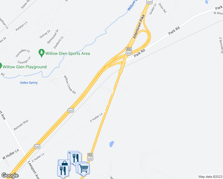 map of restaurants, bars, coffee shops, grocery stores, and more near 7 Schlegel Drive in Reading