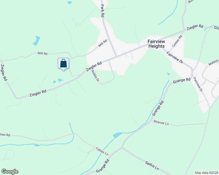 map of restaurants, bars, coffee shops, grocery stores, and more near 124 Robby Drive in Leesport