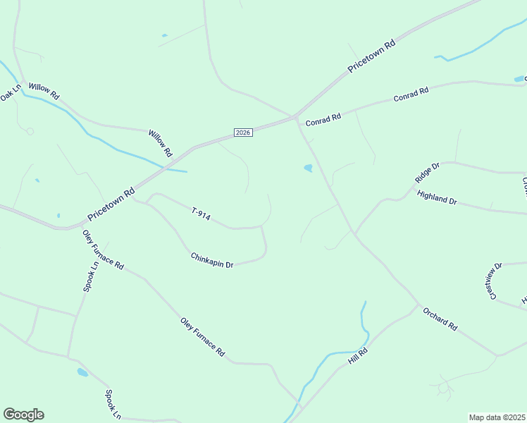 map of restaurants, bars, coffee shops, grocery stores, and more near 23 White Oak Road in Berks County