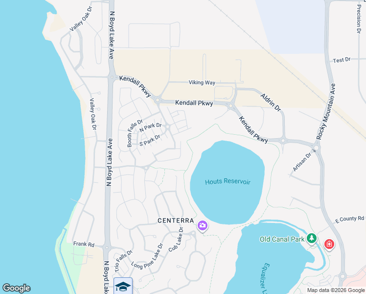 map of restaurants, bars, coffee shops, grocery stores, and more near 4190 Trapper Lake Drive in Loveland