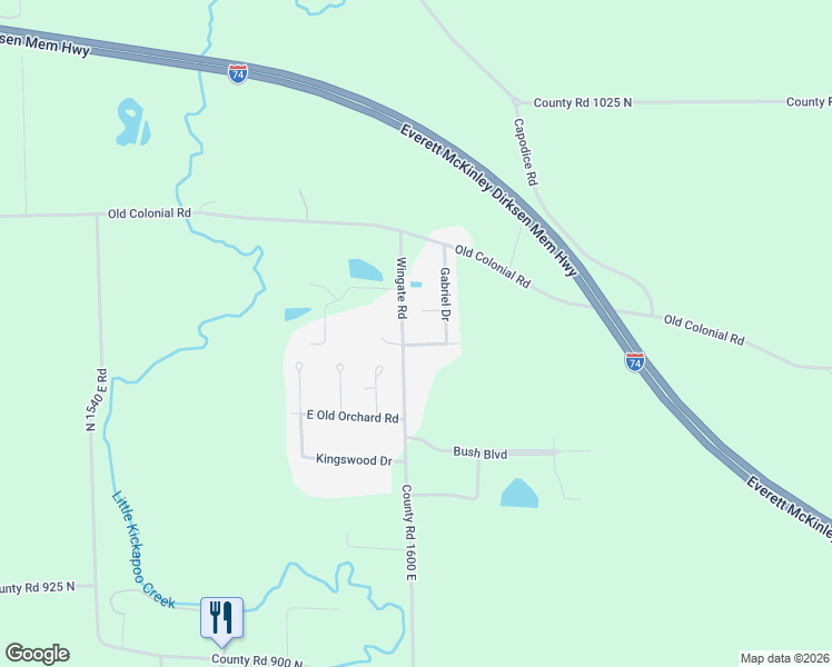 map of restaurants, bars, coffee shops, grocery stores, and more near 16010 Garnet Lane in Bloomington