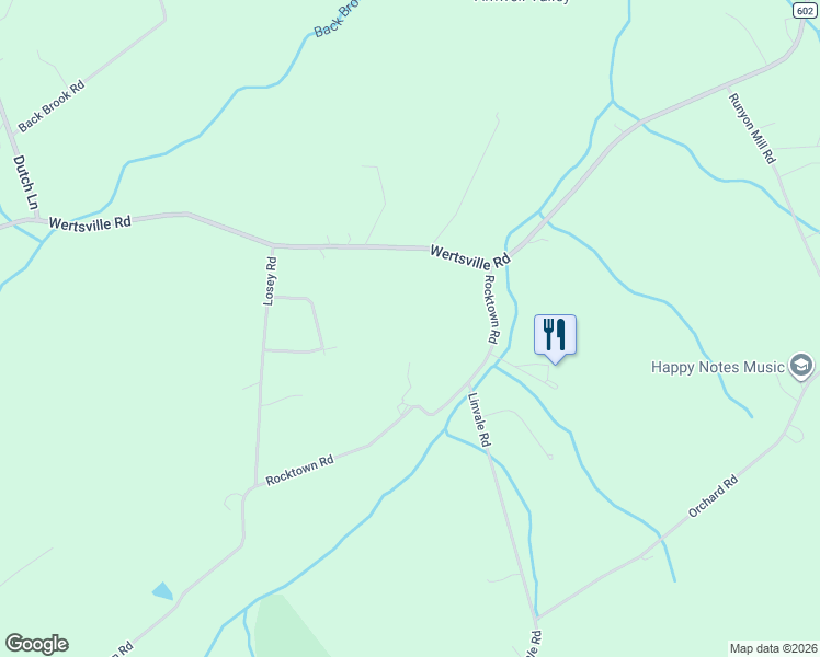 map of restaurants, bars, coffee shops, grocery stores, and more near 28 Rocktown Road in East Amwell Township