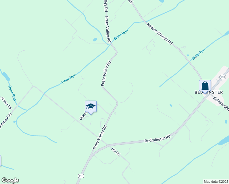 map of restaurants, bars, coffee shops, grocery stores, and more near 2953 Fretz Valley Road in Perkasie